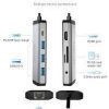 Vention USB-C MULTI-FUNCTIONAL 9 in 1 DOCKING STATION Type C to HDMI/USB3.0x3/RJ45/SD/TF/TRRS 3.5mm/PD (100W) Docking Station 0.15M Gray Aluminum Alloy Type