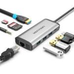 Vention USB-C MULTI-FUNCTIONAL 9 in 1 DOCKING STATION Type C to HDMI/USB3.0*3/TF/SD/RJ45/3.5mm Audio/PD (87W) Docking Station
