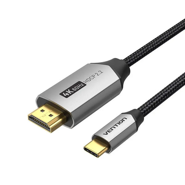 Vention USB-C to HDMI Cable 2M Black Aluminum Alloy Type