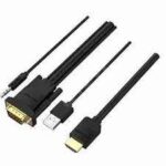 Vention  HDMI to VGA Cable with Audio Output & USB Power Supply 1.5M