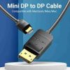 Vention Mini DisplayPort  to DisplayPort  Cable 1.5M Black