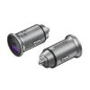 Vention Two-Port USB A+C(30+30) Car Charger Gray Mini Style Aluminium Alloy Type