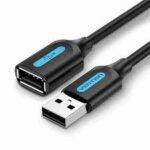 Vention USB 2.0 A Male to A Female Extension Cable 1.5M Black PVC Type