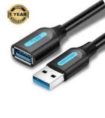 Vention USB 3.0 A Male to A Female Extension Cable 1.5M Black PVC Type