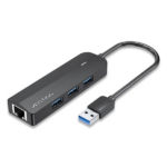 Vention USB 3.0 to USB3.0 (3 PORTS) + Gigabit Ethernet Aluminum Alloy Docking Station
