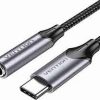 Vention USB-C Male to 3.5MM Earphone Jack With DAC Adapter 0.1M Gray Aluminum Alloy Type
