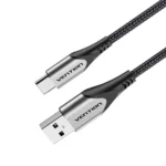USB 2.0 A Male to C Male 3A Cable 2M Black