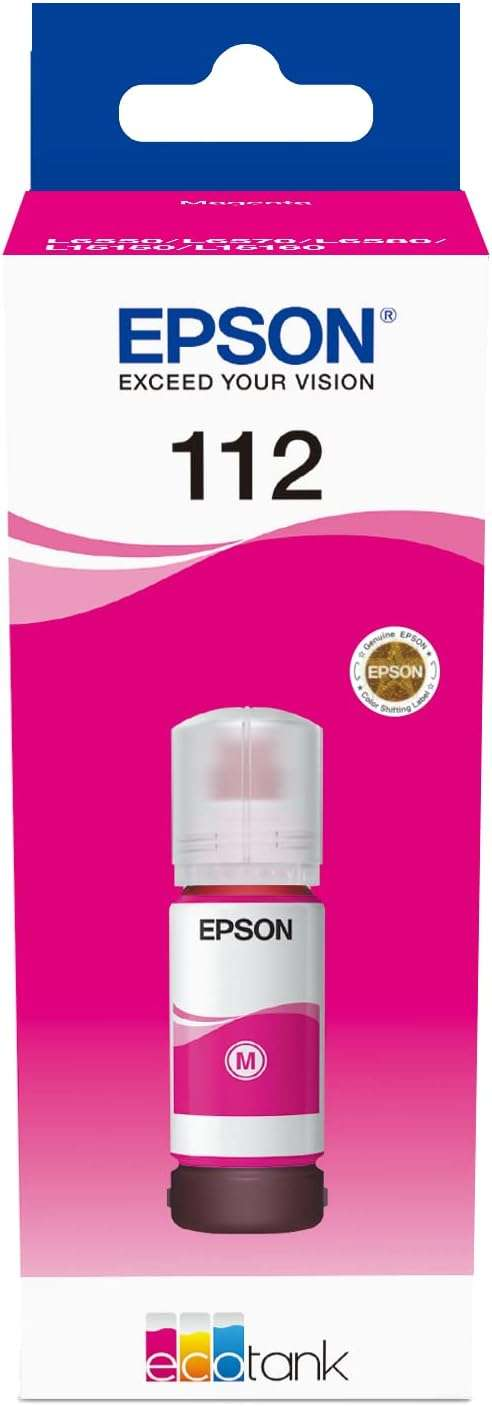 Epson 112 Magenta 70ml Ink , for L6580, L6570, L6550, L6490, L15160, L15150, L11160 – C13T06C34A