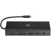 "HP Travel USB-C Multi Port Hub 11 in 1 - 1C1Y5AA USB-C to Two USB 3.0 Type-A, Two USB 2.0 Type-A, One 3.5 mm Audio Jack, One HDMI, One VGA, One RJ-45, One SD Card Reader, One TF Card Reader, One USB Type-C Pass Through (up to 65 W USB Power Delivery)"