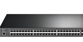 TP-Link 48-Port 10/100/1000Mbps JetStream Gigabit L2+ Managed Switch with 48-Port PoE+ and 4-Port 10GE SFP+ Slots - TL-SG3452XP