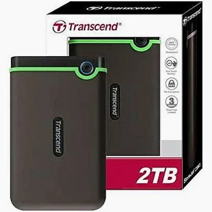 Transcend External HDD 2TB – Iron Grey – TS2TSJ25M3S