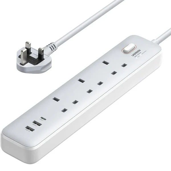 UGREEN 30W 3 AC Power Strip with Master Switch (2A1C) – CD286