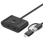 UGREEN 4-Port USB 3.0 Hub with USB-C & USB-A 2-in-1 interface 1M Black - CR113