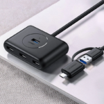 UGREEN 4-Port USB 3.0 Hub with USB-C & USB-A 2-in-1 interface 1M Black – CR113