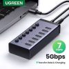 UGREEN 7-Port Powered USB 3.0 Hub UK Power adaptor – CM481