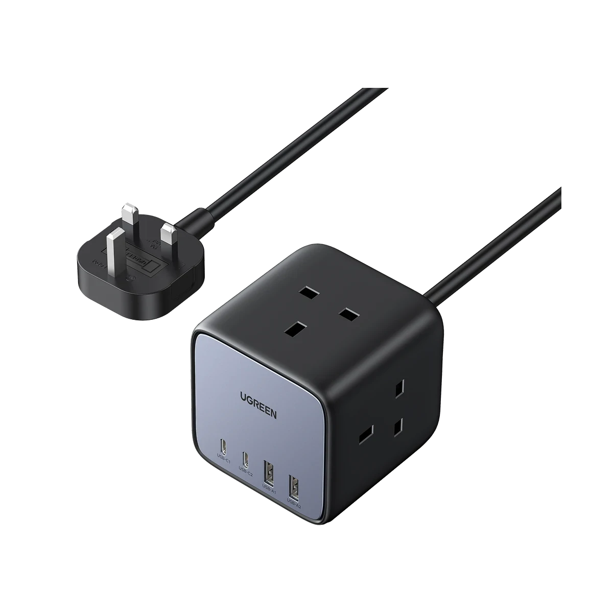 UGREEN DigiNest Cube Power Strip (3 AC outlets + 65W 2A2C) – CD268