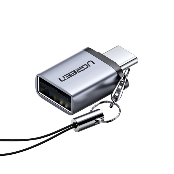 UGREEN USB-C to USB 3.0 A Adapter Cable with Lanyard (Space Gray) – US270