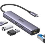 UGREEN USB-C to USB 3.0 Hub (3 Ports) + Gigabit Ethernet with USB-C PD – CM475/UG-20932