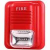 Fire alarm bell with strobe light