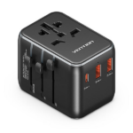 Vention 3-Port USB (C + A + A) Universal Travel Adapter (20W/18W/18W) Black, FJEB0