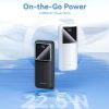 Vention 10000mAh Power Bank (Micro-USB + USB-C + USB-A + USB-A) 22.5W Black LED Display Type