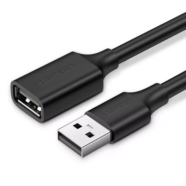 UGREEN USB 2.0 Extension Cable A Male to A Female – 1.5M Black