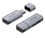Vention 2-in-1 USB 3.0 A Card Reader(SD+TF) Gray Dual Drive Letter Aluminum Alloy Type