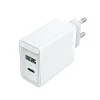 Two-Port USB(A+C) Wall Charger (18W/20W) UK-Plug White