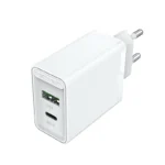 Two-Port USB(A+C) Wall Charger (18W/20W) UK-Plug White