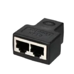 RJ45 Splitter Adapter Black PVC Type