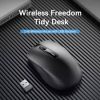 vention 3-Button Wireless Computer Mouse with USB Receiver Black