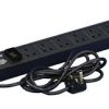 Power Distribution Unit (PDU) UK Sockets 6 Way with UK Plug extension sockets