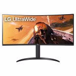 LG "LG 34'' Curved UltraWide™ QHD Monitor(3440 x 1440) resolution.