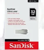SanDisk Ultra Luxe USB 3.2 Gen 1 Flash Drive 32GB, Up to 300MB