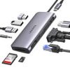UGREEN 11-in-1 USB-C Hub, USB-C to HDMI(4K@60Hz) + VGA + 2 USB-C 3.2 + USB-A3.2 + USB-A3.0 + SD/TF + Gigabit RJ45 + 3.5mm + PD (100W)