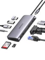 UGREEN 11-in-1 USB-C Hub, USB-C to HDMI(4K@60Hz) + VGA + 2 USB-C 3.2 + USB-A3.2 + USB-A3.0 + SD/TF + Gigabit RJ45 + 3.5mm + PD (100W)