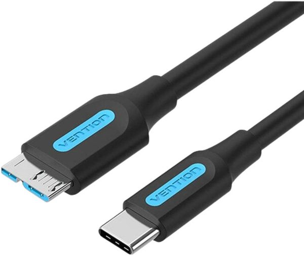 Vention USB 3.0 C Male to Micro-B Male 2A Cable 1M Black CQABF