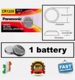 Panasonic CR1220 Lithium Coin Cell Battery – 3V Compact Long-Lasting Power