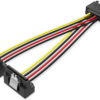 ention SATA 15P Male to 90° 2*15P Female Power Splitter Cable 0.15M
