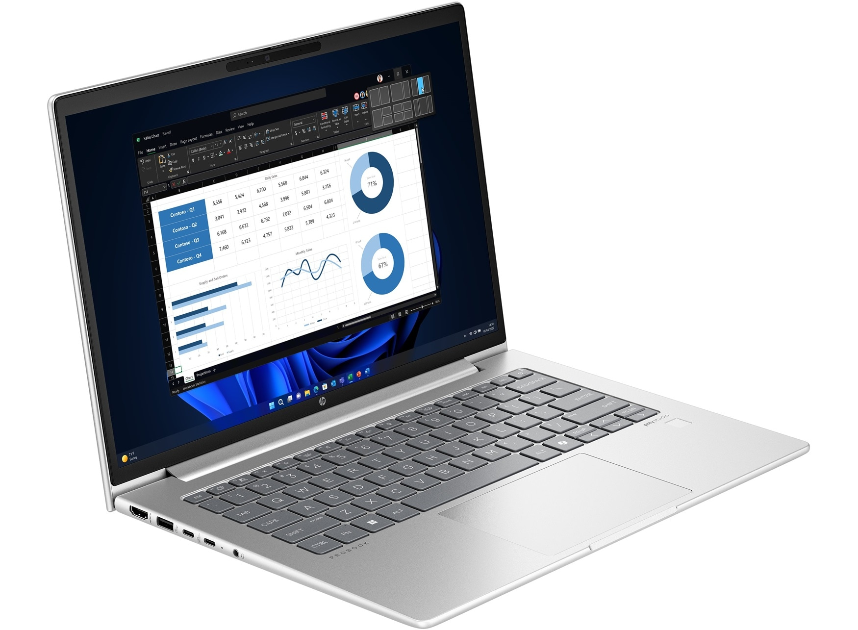 HP ProBook 440 G11 AI PC, Intel Core Ultra 5 125U, 16GB DDR5 RAM, 512GB SSD, FreeDOS, 14" WUXGA - Model No: A38B9ET - Image 2