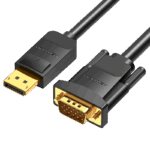 Vention DP to VGA Cable 1.5M Black – DisplayPort to VGA Adapter Cable