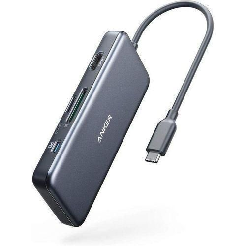 Anker USB-C Hub (7-in-1, Dual Display) Gray