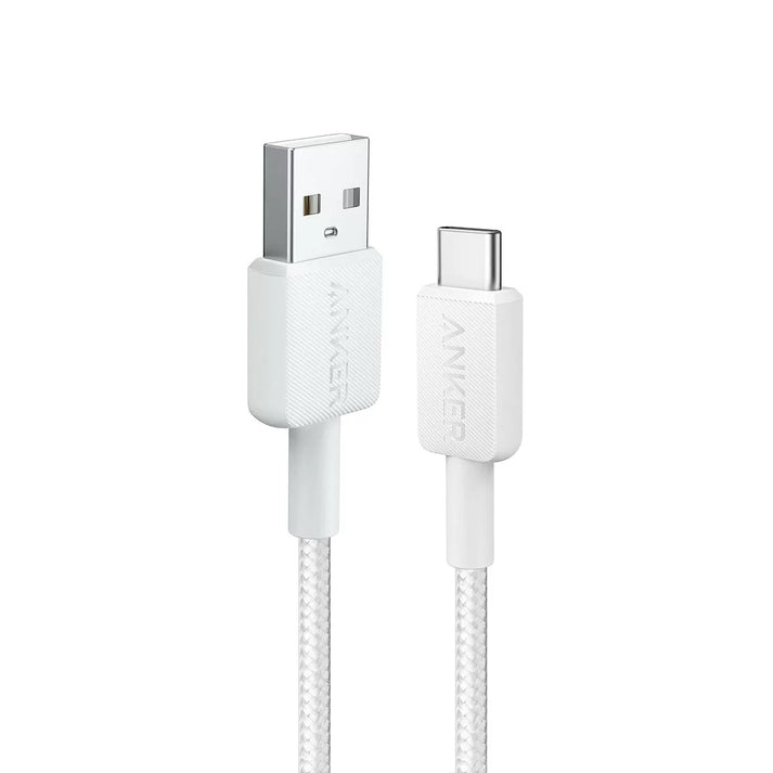 Anker 322 USB-A to USB-C Cable (3ft Braided) White