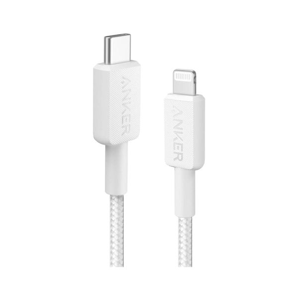 Anker 322 USB-C to USB-C Cable (6ft Braided) White