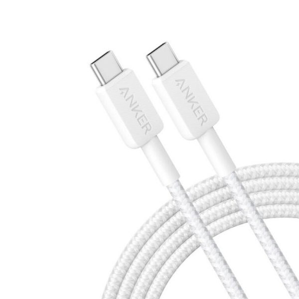 Anker 322 USB-C to USB-C Cable (6ft Braided) White
