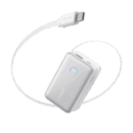 Anker Nano Power Bank (10K, 45W, Built-in Retractable USB-C Cable) White