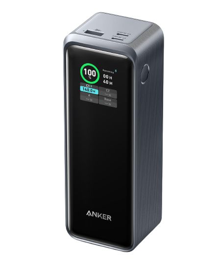 Anker Prime 27,650mAh Power Bank (250W) with 100W Charging Base Black
