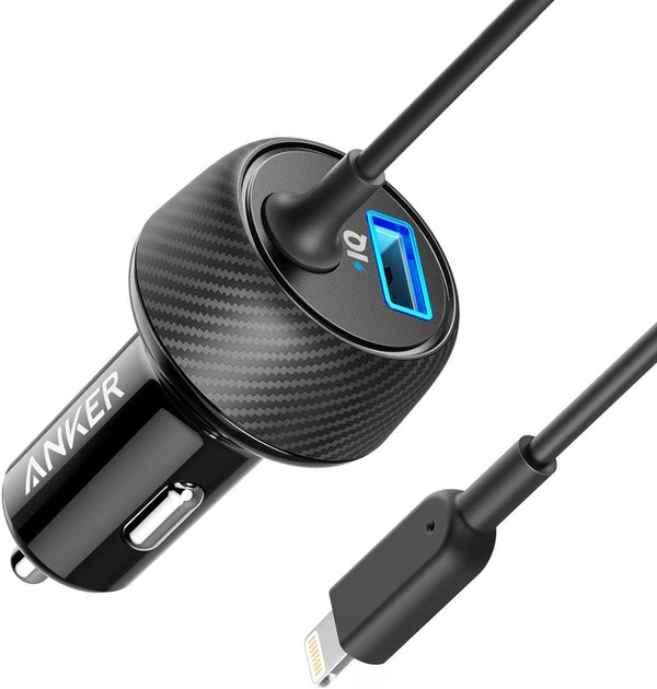 Anker PowerDrive 2 Elite with Lightning Connector Black