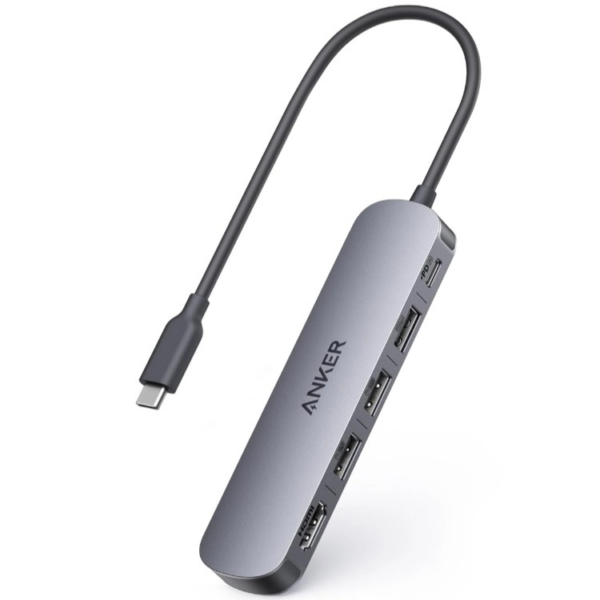 Anker USB-C Hub (5-in-1, 4K HDMI) Gray